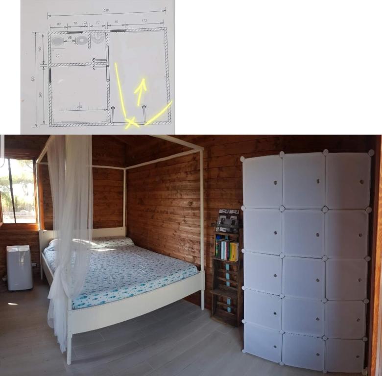 Postel nebo postele na pokoji v ubytování BHaiti - la baita sul mare