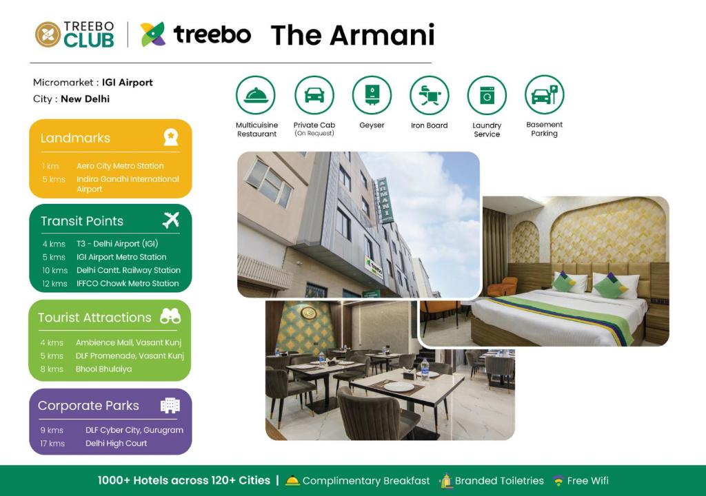 Fotografie z fotogalerie ubytování Treebo The Armani Near IGI Airport v Novém Dillí