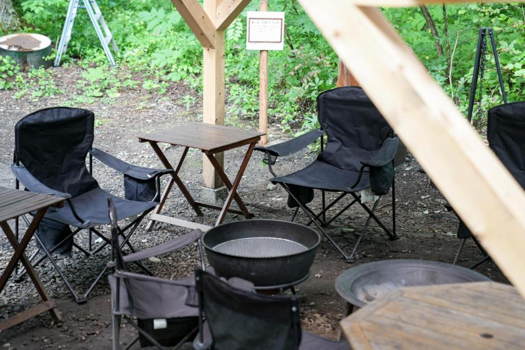 Zahrada ubytování ガチンコBBQロッジ北軽井沢