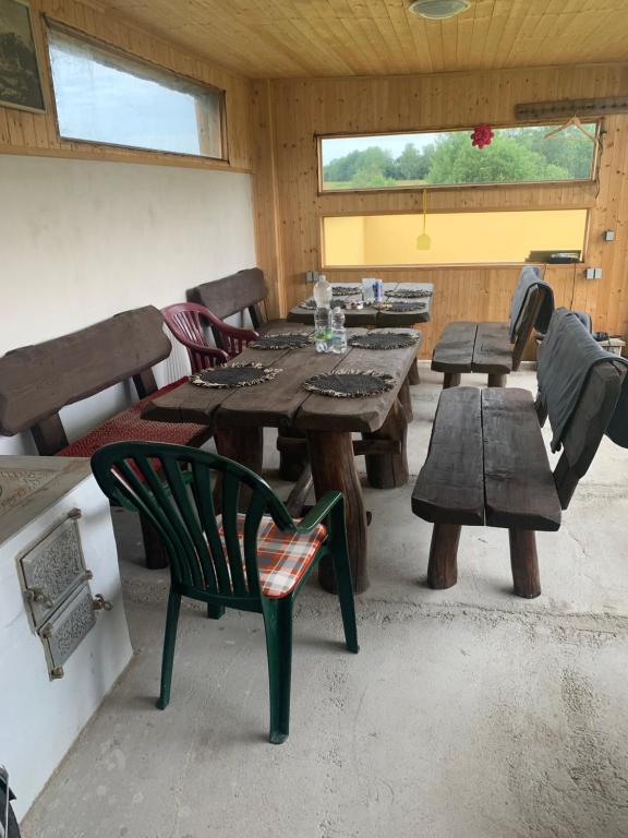 Posezení v ubytování Apartmá 2 Zbytiny