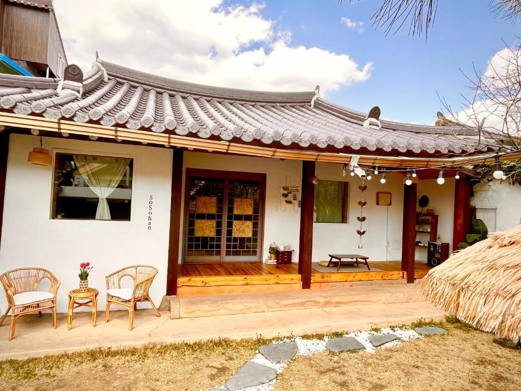 Bygningen som pensionatet ligger i