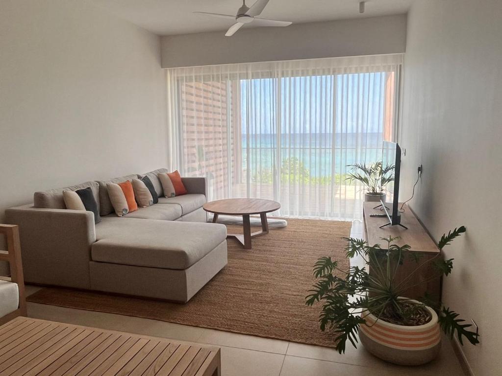 Posezení v ubytování Beachfront Apartment Ocean Point