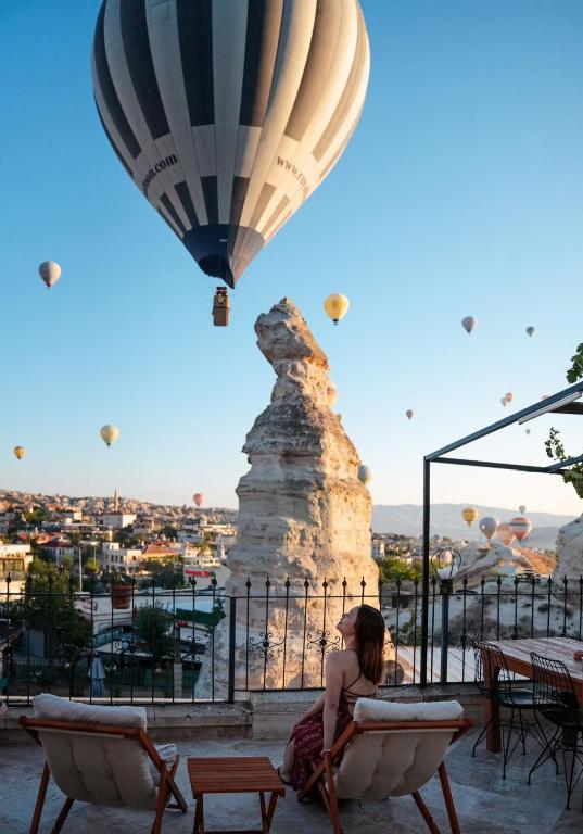 Balkón nebo terasa v ubytování Paradise Cappadocia Hotel