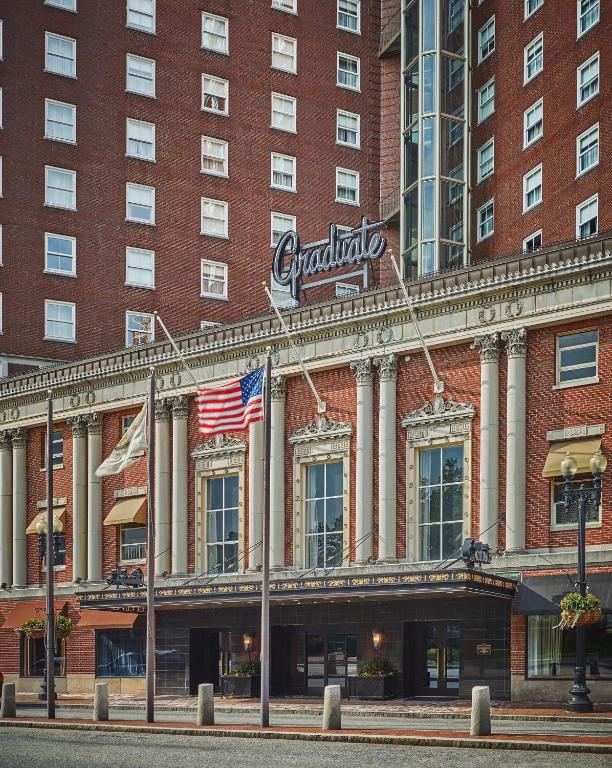 a building with a sign on the front of it at Graduate by Hilton Providence in Providence