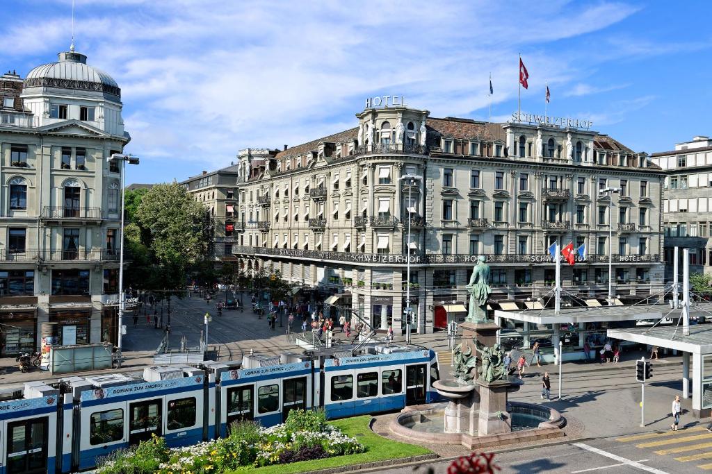 Nespecifikovaný výhled na destinaci Curych nebo výhled na město při pohledu z hotelu