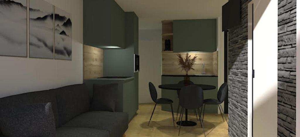 Photo de la galerie de l'établissement Apartment at the foot of the slopes with balcony, à La Plagne