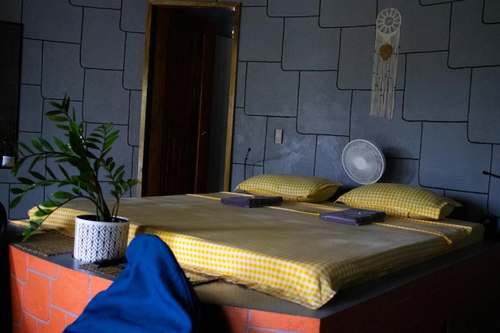 Postel nebo postele na pokoji v ubytování RhenMart-Inn
