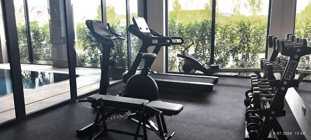 Fitness centrum a/nebo fitness zařízení v ubytování Magda Aparthotel Anchoria Mechelinki