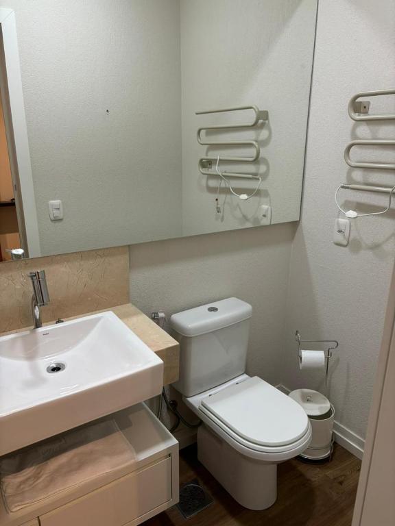 Koupelna v ubytování Flat em Gramado
