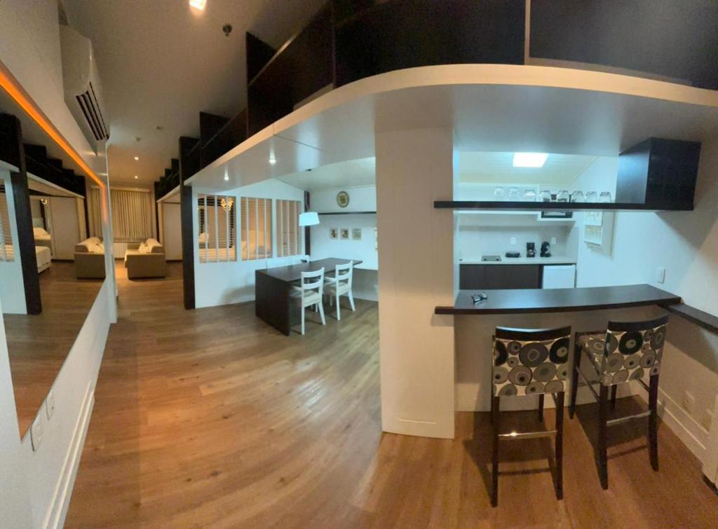 Kuchyň nebo kuchyňský kout v ubytování Flat em Gramado