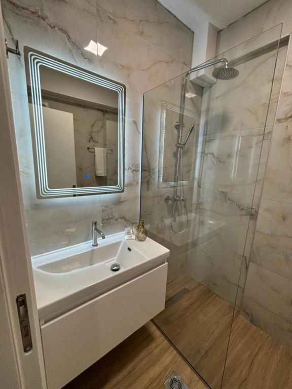 Koupelna v ubytování Cactus Suites
