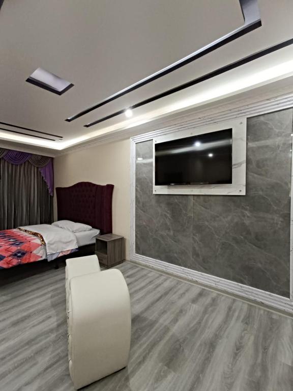 TV a/nebo společenská místnost v ubytování Hostal Kapital City