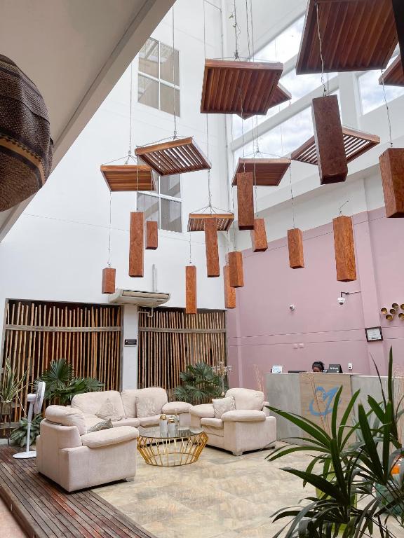 Posezení v ubytování Hotel Plaza Manfortt