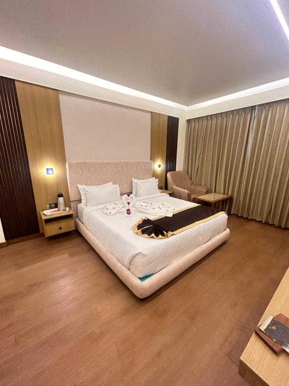 Postel nebo postele na pokoji v ubytování Hotel Oxina Cizel