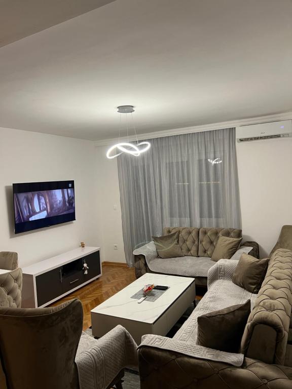 Χώρος καθιστικού στο Apartman Ksenija