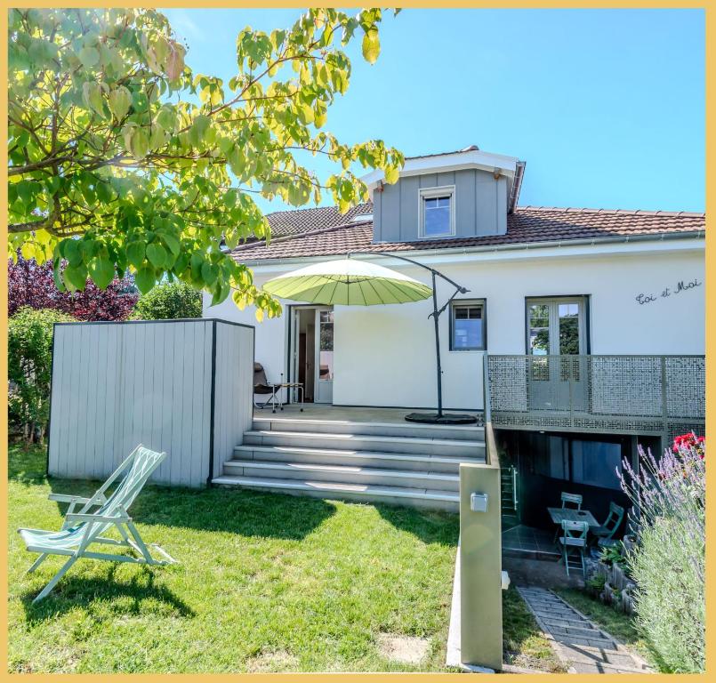Zahrada ubytování Chez Drum I Villa T3 I Thonon