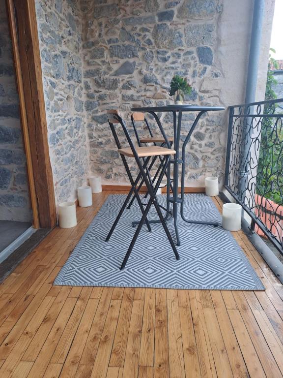 Balkón nebo terasa v ubytování Lecarréblanc