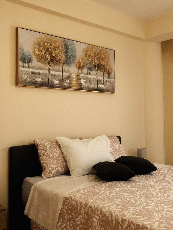Postel nebo postele na pokoji v ubytování Maria's appartments