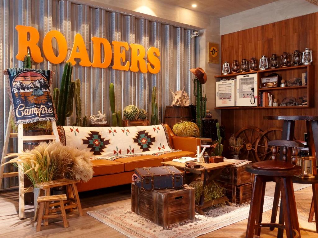 Posezení v ubytování Roaders Hotel Tainan ChengDa