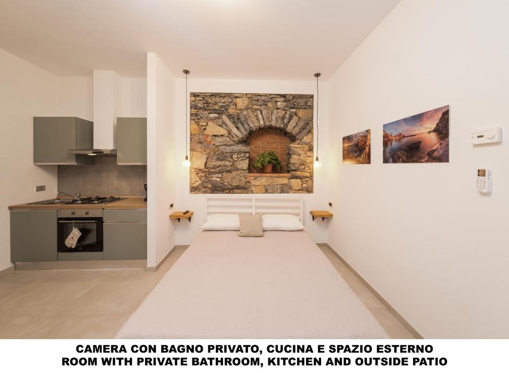 Η κουζίνα ή μικρή κουζίνα στο La Ghiara