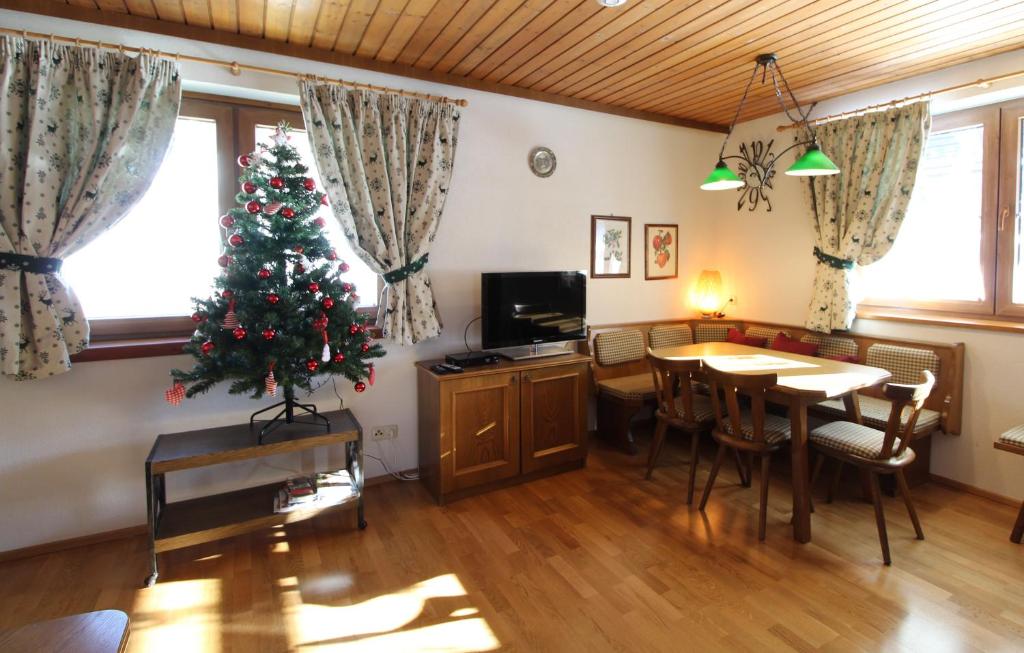 Televízia a/alebo spoločenská miestnosť v ubytovaní FeWo BRUNNACH by Isa Badkleinkirchheim