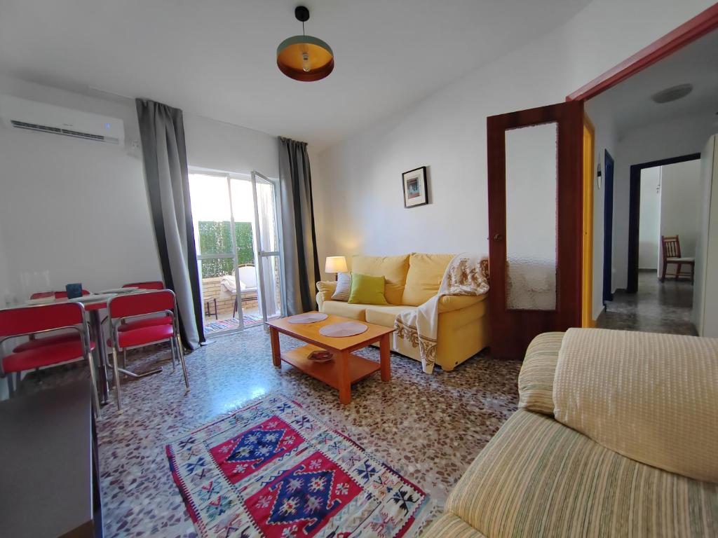 Et opholdsområde på Apartmento Tricolor Playa