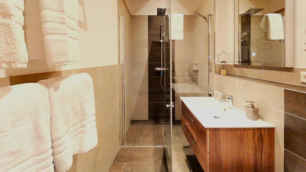 Koupelna v ubytování Chalet Traumblick