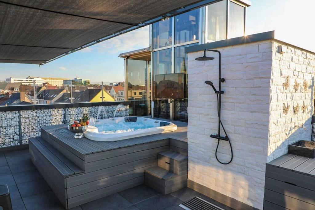 View of Splashy Penthouse Sits Atop Boston's Wellness-Focused Tower