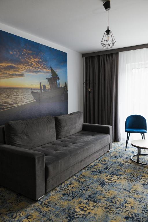 Posezení v ubytování Plaża Resort Łeba