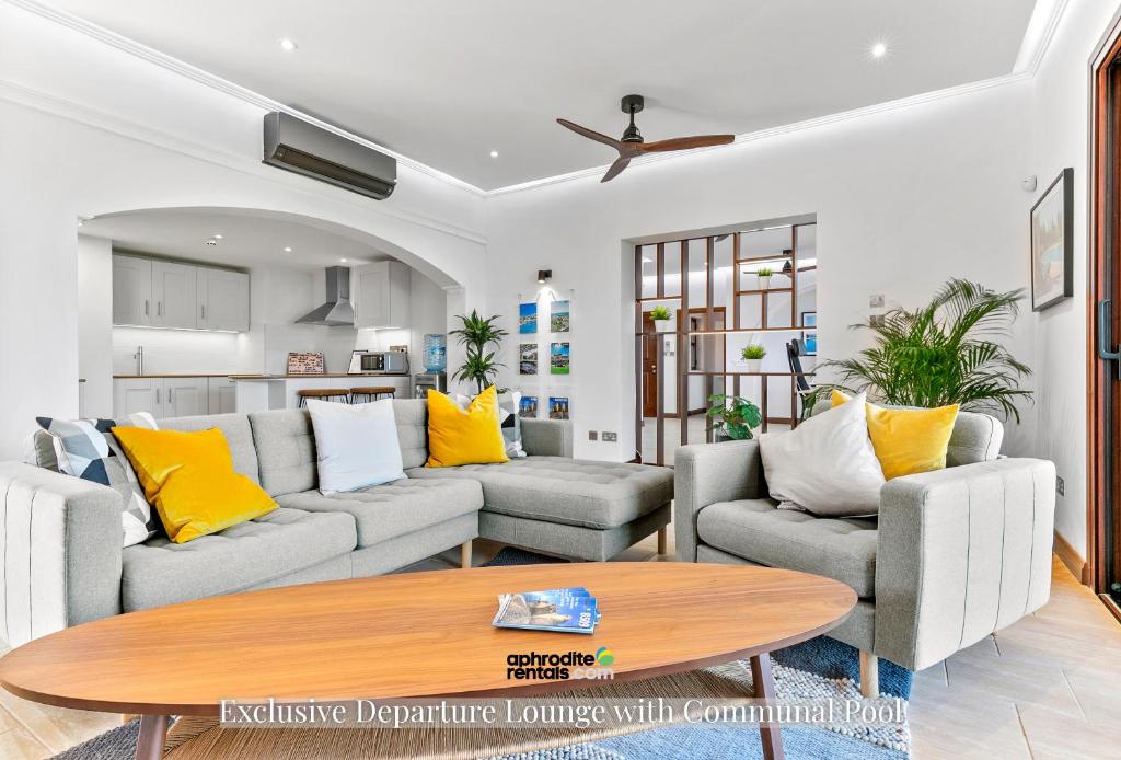 Posezení v ubytování Charming Apartment PZ12 - Lefkara, Aphrodite Hills