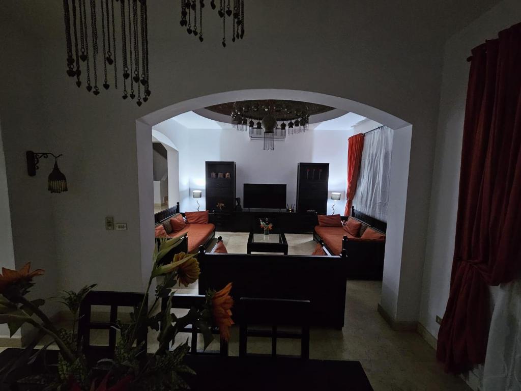 A television and/or entertainment centre at Extremely Private Villa with Optional Pool Heating