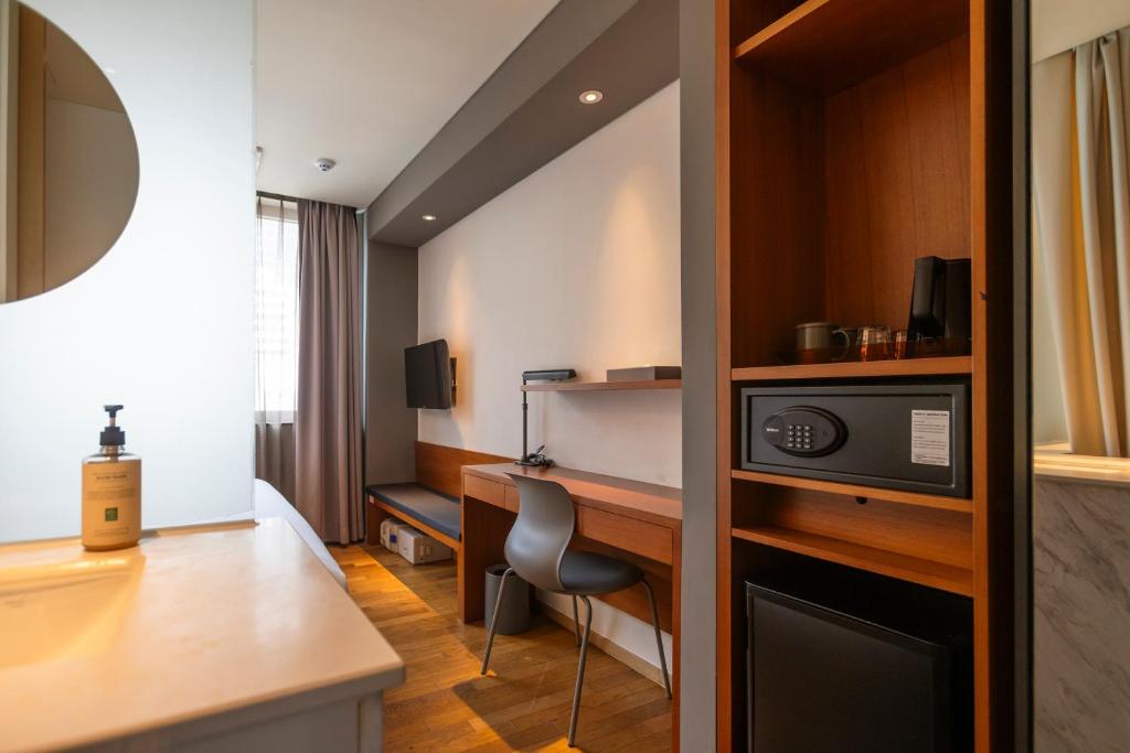 Kuchyň nebo kuchyňský kout v ubytování Seoul Hotel ShinShin Myeongdong