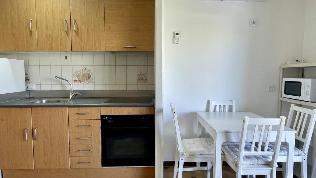 A kitchen or kitchenette at Jardins del mar 127