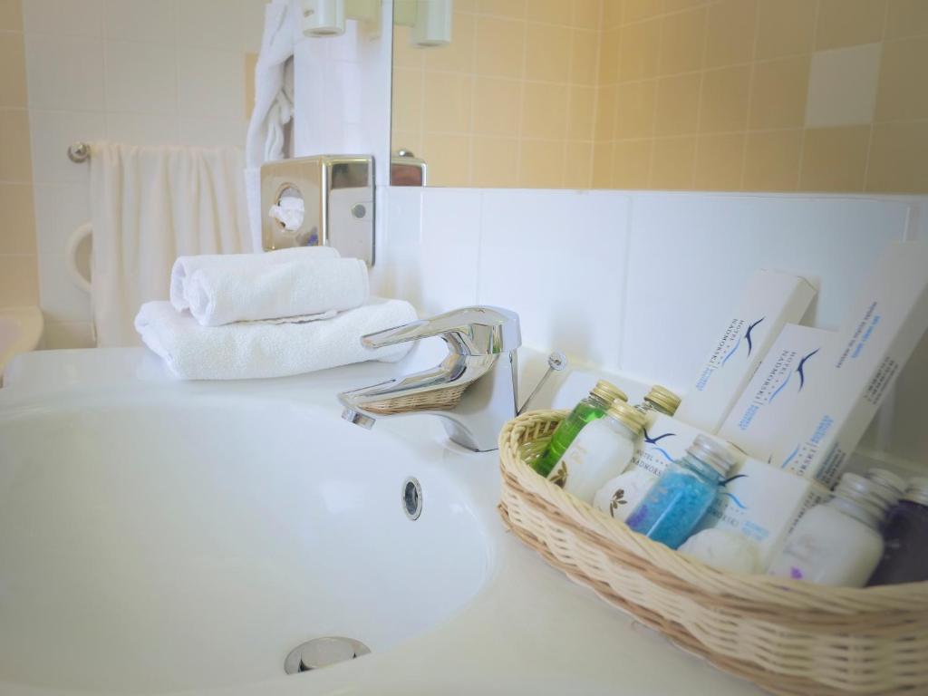 Koupelna v ubytování Hotel Nadmorski