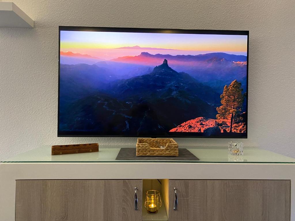TV a/nebo společenská místnost v ubytování Canopael