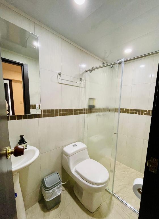 Koupelna v ubytování Hotel Embajada 44