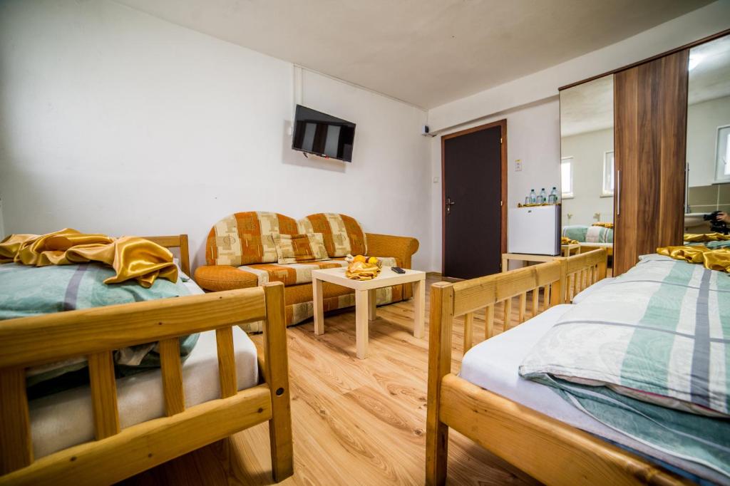 Postel nebo postele na pokoji v ubytování Motorest u Janíčkov
