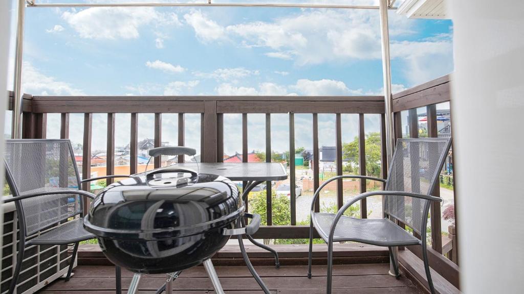 Balkón nebo terasa v ubytování My Sea Pension