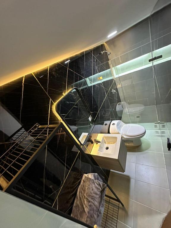 Koupelna v ubytování Hotel LAX78