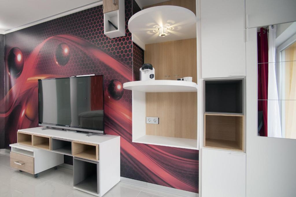 Kuchyň nebo kuchyňský kout v ubytování Designpension Idyll Nr2 Hotel Garni