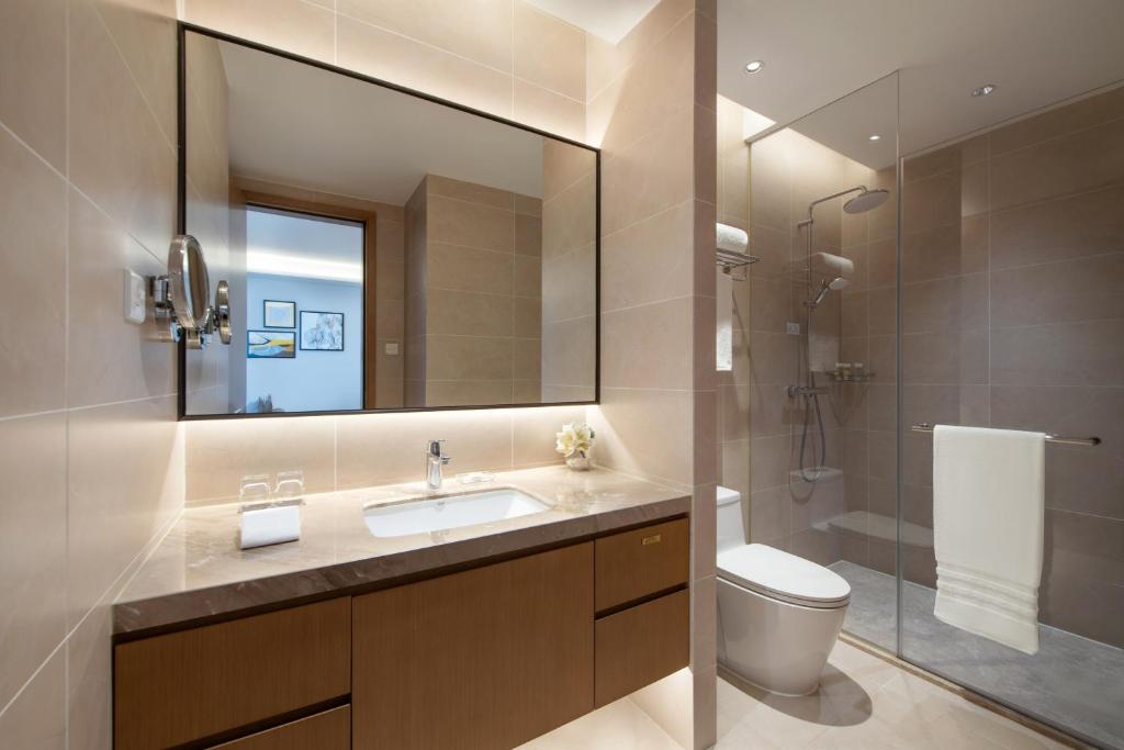 Koupelna v ubytování Dongguan Marriott Hotel