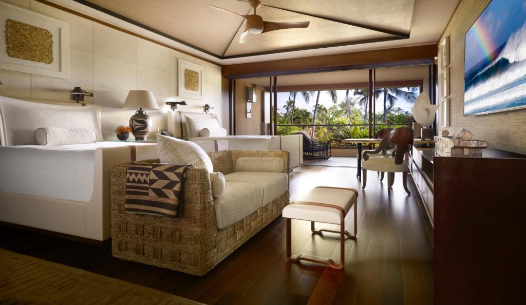 Four Seasons Resort Lana'i - Chambre Partiellement Vue Sur L'Océan Avec Deux Lits Doubles