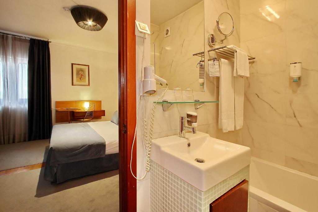 Koupelna v ubytování Hotel Mestre de Avis