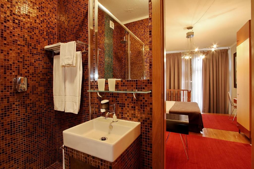Koupelna v ubytování Hotel Mestre de Avis