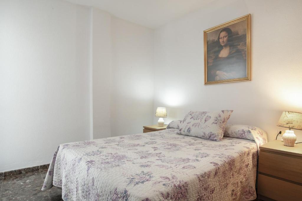 Postel nebo postele na pokoji v ubytování Apartamento Ramón
