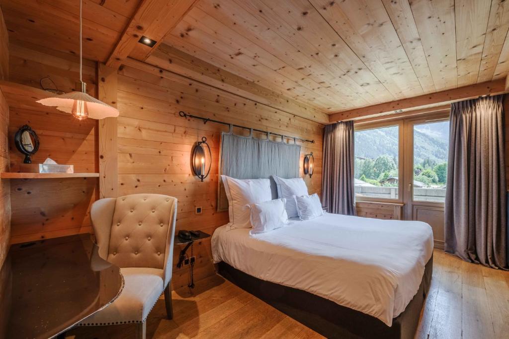 Chalet-Hôtel Hermitage - Prestige Suite Suite Mont-Blanc带水疗通道