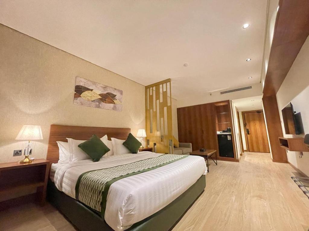 Postel nebo postele na pokoji v ubytování سويت بارك جدة - Suite Park Jeddah