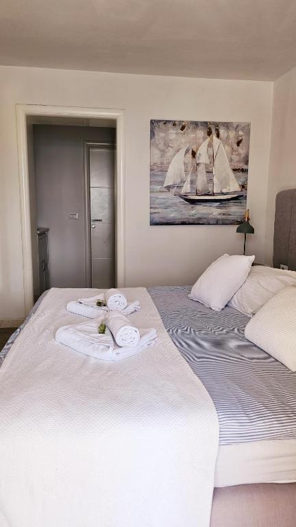 Posteľ alebo postele v izbe v ubytovaní Guesthouse Augusta Insula