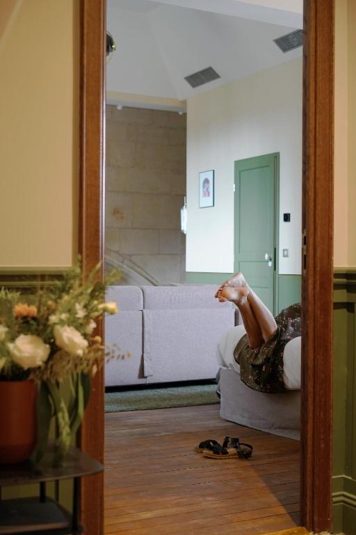 Posezení v ubytování Hôtel Littéraire Stendhal et Spa