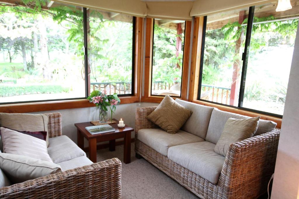 Area soggiorno di Murchison Lodge